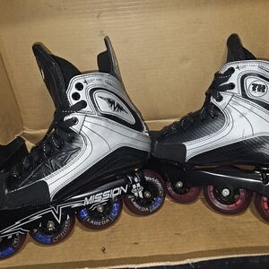Mission Women's Black and Silver Inline Skates - Supportive High-Top Design